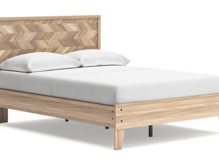 Battelle Tan Full Panel Platform Bed on Sale