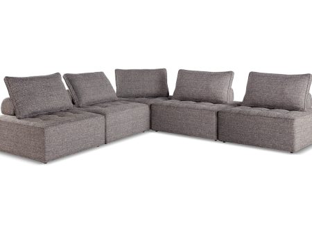 Bree Zee Brown 5-Piece Outdoor Modular Seating Fashion