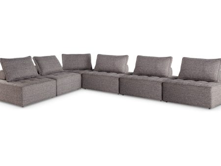 Bree Zee Brown 6-Piece Outdoor Modular Seating Sale