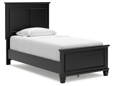 Lanolee Black Twin Panel Bed Discount