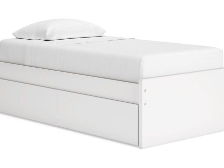 Onita White Twin Platform Bed with 1 Side Storage Cheap