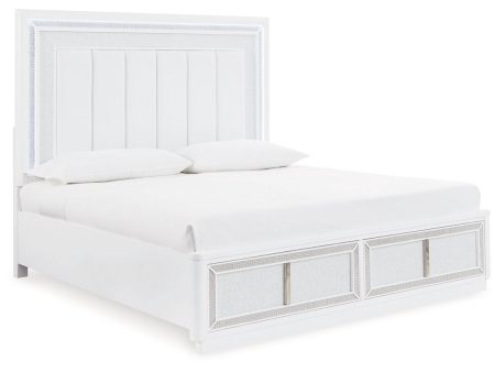 Chalanna White King Upholstered Storage Bed Supply