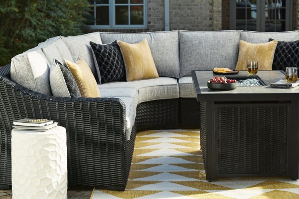 Beachcroft Black 3-Piece Outdoor Sectional Online Sale