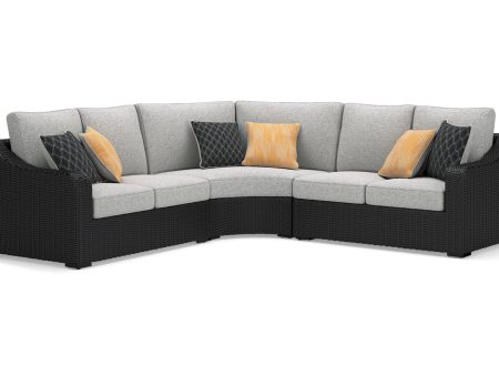 Beachcroft Black 3-Piece Outdoor Sectional Online Sale