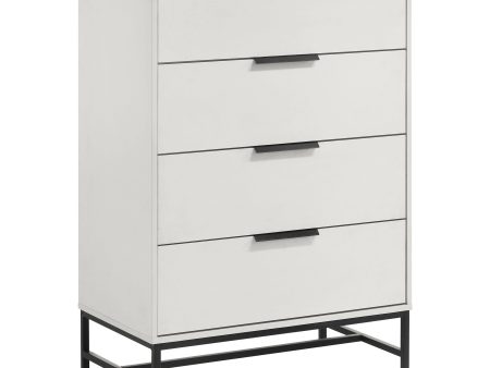 Sonora 4-drawer Bedroom Chest White Fashion