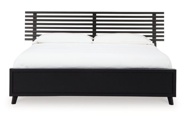 Danziar Black King Slat Platform Bed on Sale