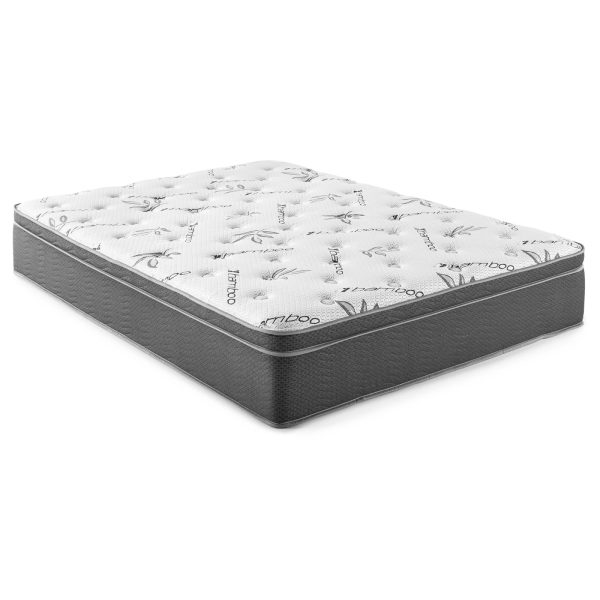 Sommet 13  Queen Bamboo Euro Top Memory Foam Hybrid Mattress Online now