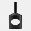 Metal,12 h, Small Modern Open Cut Out Vase,black Cheap