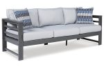 Amora Charcoal Outdoor Sofa, 2 Lounge Chairs and Coffee Table Sale