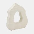 12  Ribbed Open-cut Out Vase, Ivory on Sale