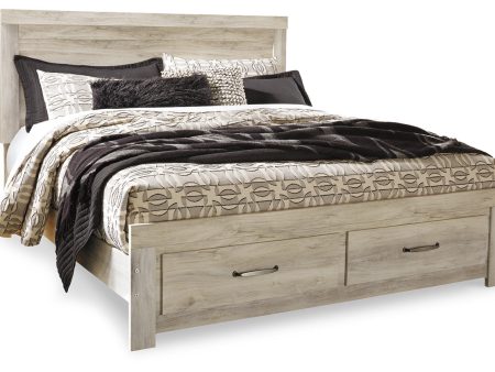 Bellaby Whitewash King Platform Bed with 2 Storage Drawers Online now