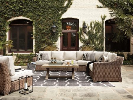 Beachcroft Beige 3-Piece Outdoor Sectional with Coffee Table and 2 End Tables Online