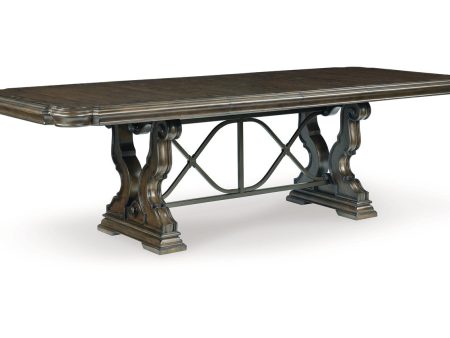 Maylee Dark Brown Dining Extension Table on Sale