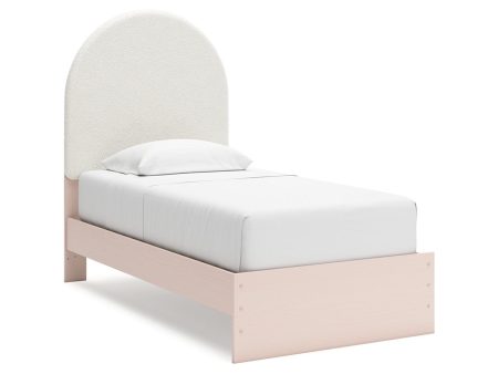 Wistenpine Blush Twin Upholstered Panel Bed Online Hot Sale