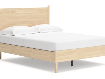 Cabinella Tan Full Platform Panel Bed Supply