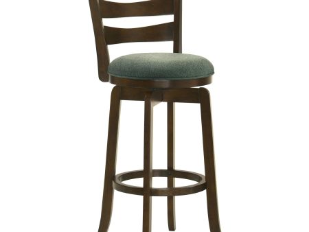 Murphy Ladder Back Pub Height Swivel Bar Stool Dark Cherry and Hunter Green Online Hot Sale