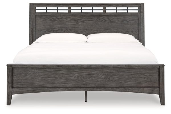 Montillan Grayish Brown King Panel Bed For Sale