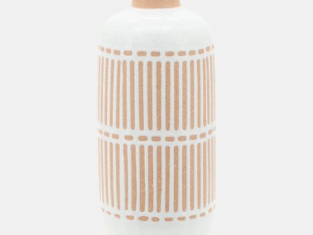 Cer, 12  Round Aztec Vase, Ivory Supply