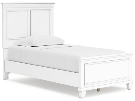 Fortman White Twin Panel Bed Online