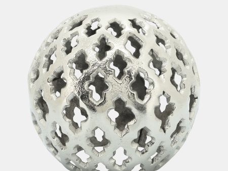 Metal, 6  Cut-out Orb, Silver For Discount