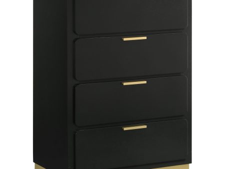 Caraway 4-drawer Bedroom Chest Black Online Hot Sale