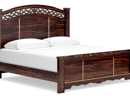 Glosmount Two-tone King Poster Bed Online Sale