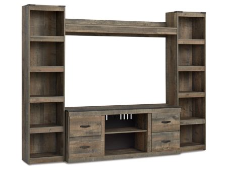 Trinell Brown 4-Piece Entertainment Center Online now