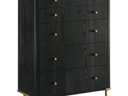 Arini 5-drawer Bedroom Chest Black Online Sale