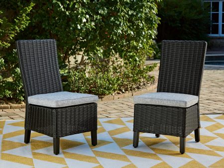 Beachcroft Black Light Gray Outdoor Side Chair with Cushion Online