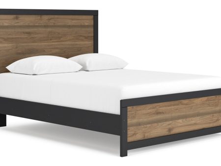 Vertani Black Queen Panel Bed Cheap