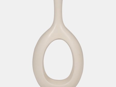 Cer, 12  Curved Open Cut Out Vase, Cotton For Sale