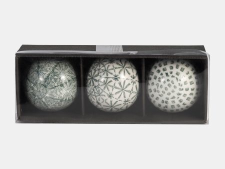 Cer, Boxed 4  3 a Painted Orbs, Green Online Sale