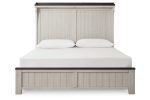 Darborn Gray Brown King Panel Bed Online Sale