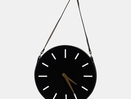 Metal, 14  Wall Clock, Black For Sale