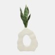 12  Ribbed Open-cut Out Vase, Ivory on Sale