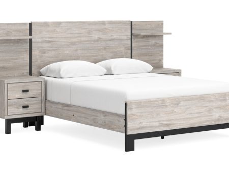 Vessalli Gray Queen Panel Bed with Extensions on Sale