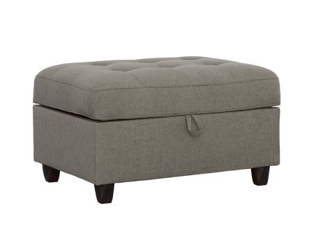 Stonenesse Tufted Storage Ottoman Grey Discount