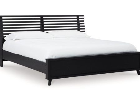 Danziar Black King Slat Platform Bed on Sale