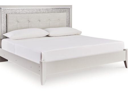 Zyniden Silver King Upholstered Panel Bed For Discount