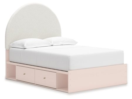 Wistenpine Blush Full Upholstered Panel Bed with Storage For Discount