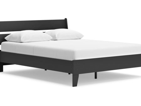 Socalle Black Queen Panel Platform Bed Discount