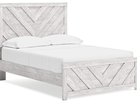 Cayboni Whitewash Full Panel Bed Online Hot Sale