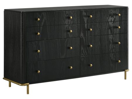 Arini 8-drawer Bedroom Dresser Black Supply