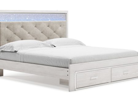 Altyra White King Upholstered Storage Bed Hot on Sale