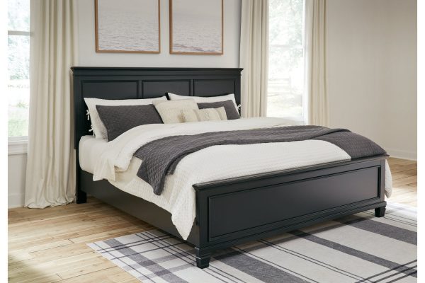 Lanolee Black King Panel Bed Discount