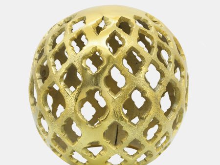 Metal, 6  Cut-out Orb, Gold on Sale