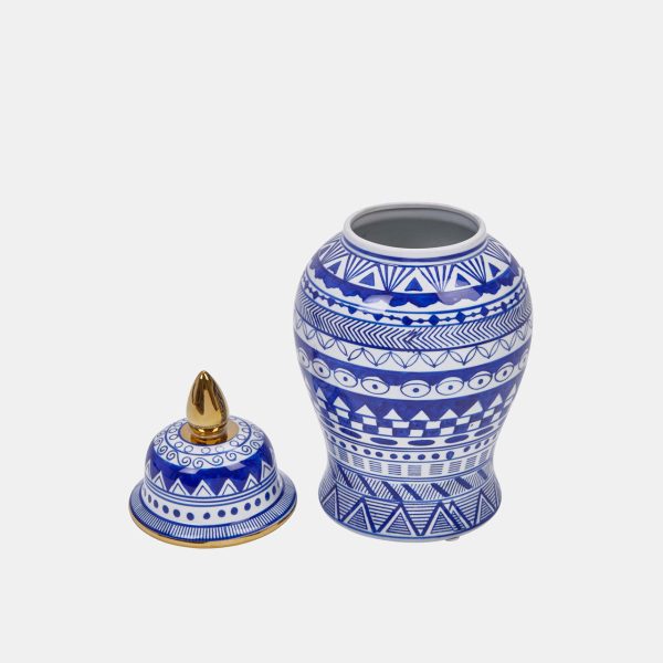 14  White blue Temple Jar Hot on Sale