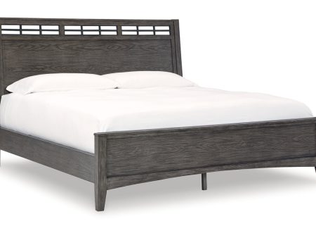 Montillan Grayish Brown King Panel Bed For Sale