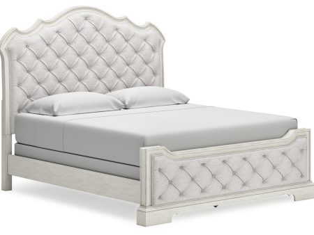 Arlendyne Antique White King Upholstered Bed For Cheap