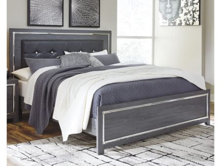 Lodanna Gray King Panel Bed Online now